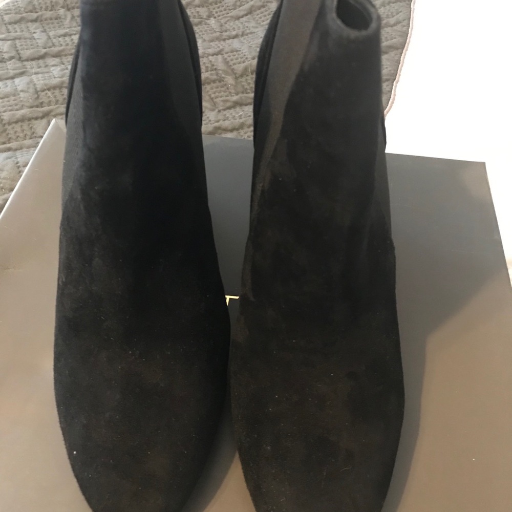Suede wedge bootie